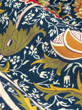Morris & Co Indigo Berry Cray curtains 117cm (British brand)
