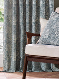 Morris & Co Indigo Marigold jacquard curtain 117x137cm, UK version