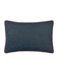 Morris & Co indigo seaweed velvet piped cushion, imported from the UK