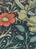 Morris & Co indigo seaweed velvet piped cushion, imported from the UK