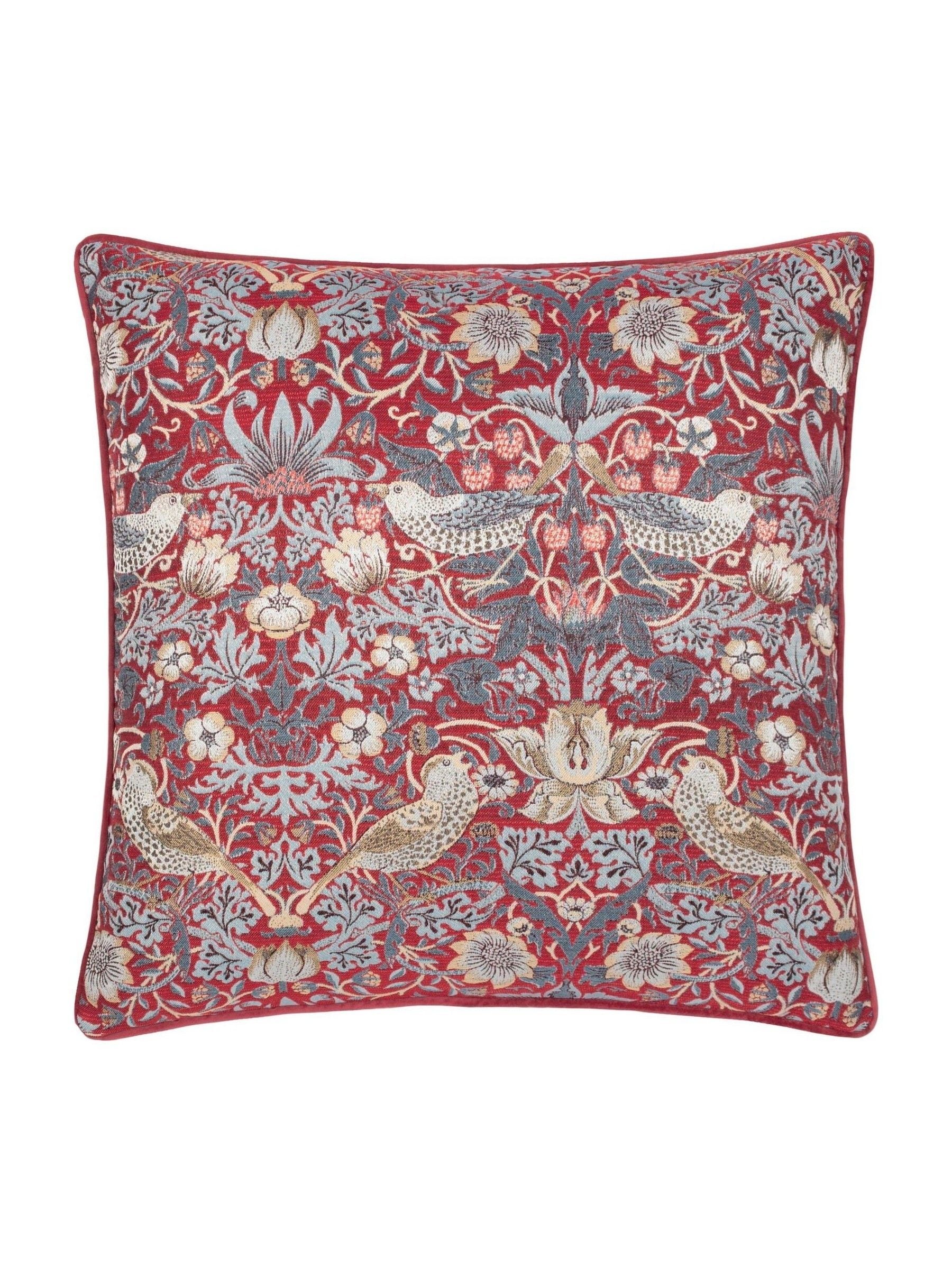 Morris & Co. Berry Strawberry Thief cushion 55cm - British product