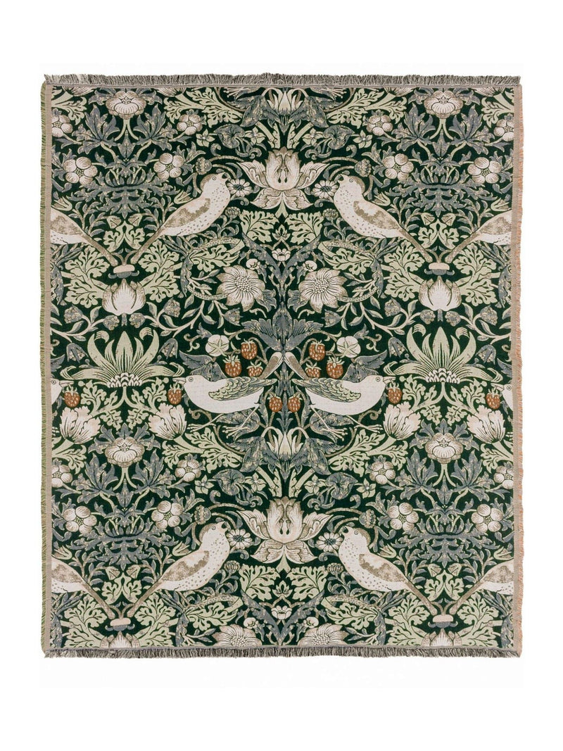 Morris & Co Strawberry Thief jacquard throw 170cm, UK version