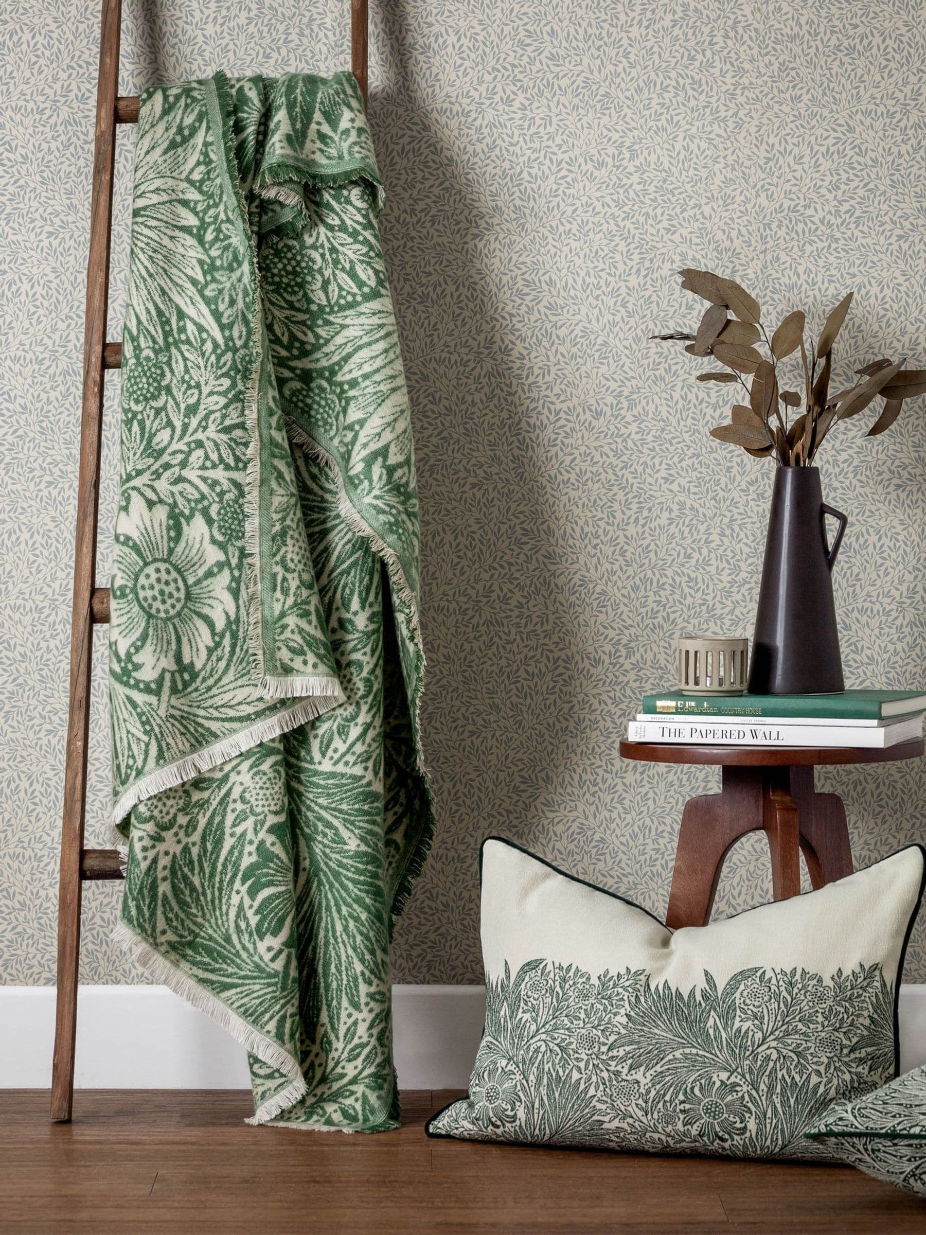 Morris & Co Marigold Jacquard throw - British product