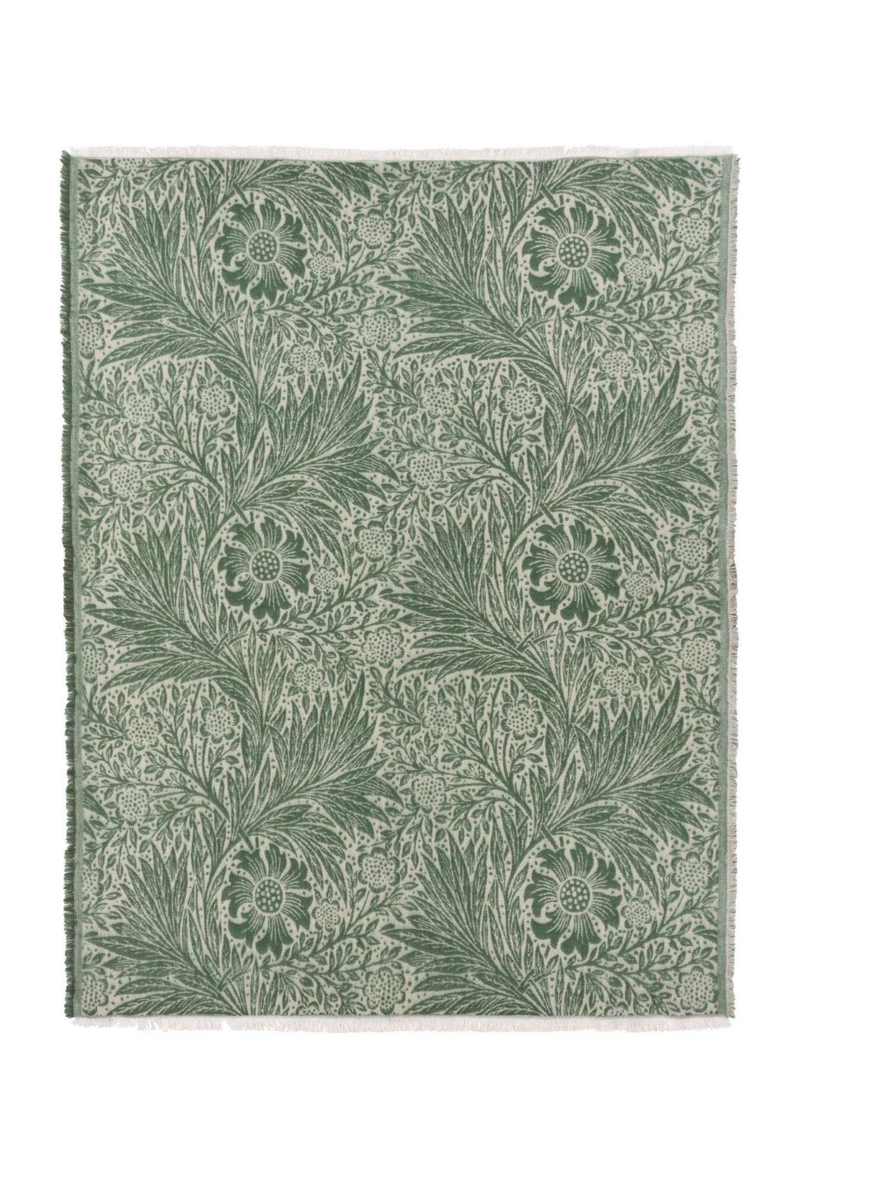 Morris & Co Marigold Jacquard throw - British product
