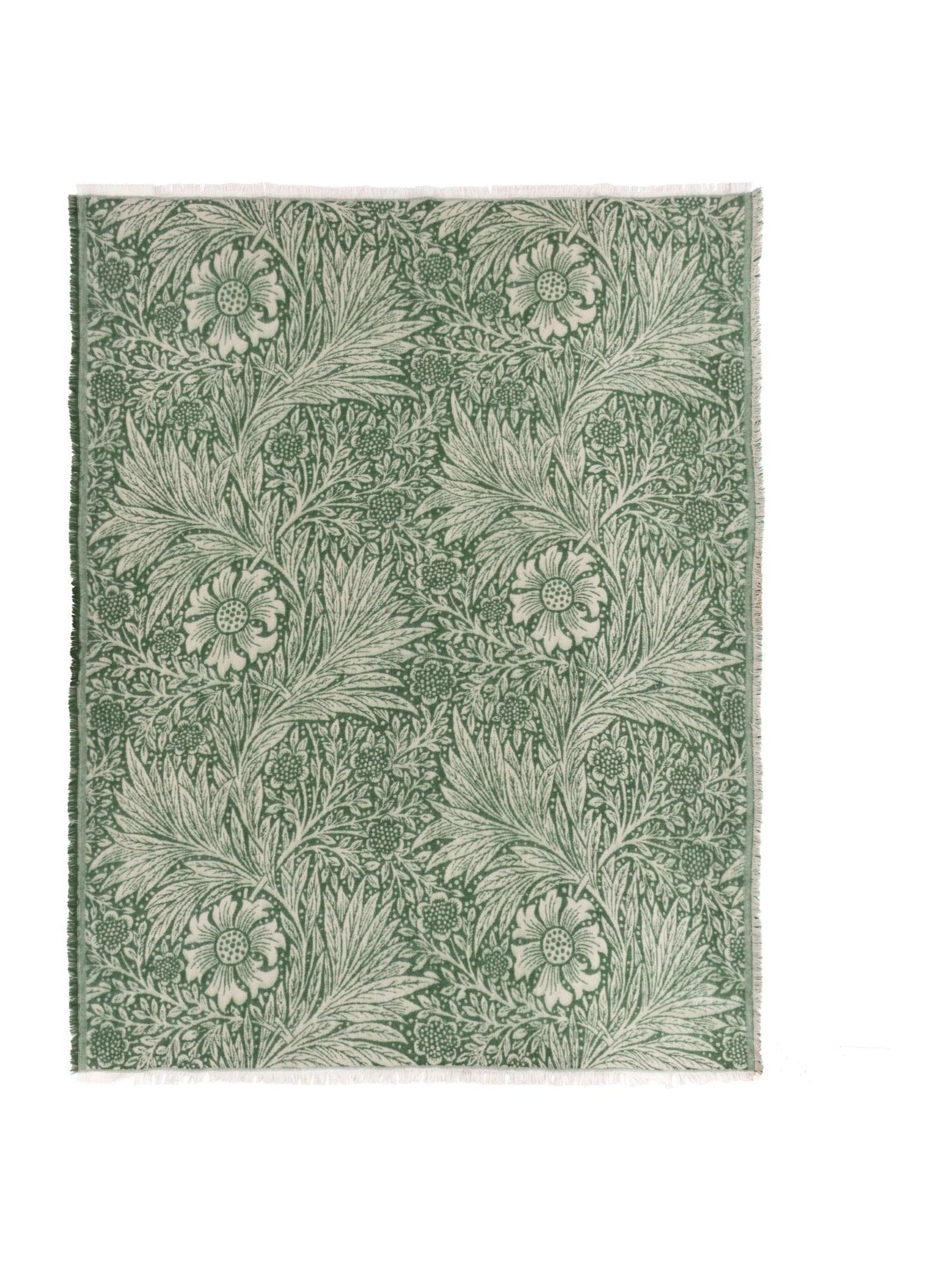 Morris & Co Marigold Jacquard throw - British product