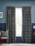 Morris & Co indigo Strawberry Thief jacquard curtain 117x137cm - British product