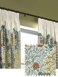 Morris & Co Stone Sunflower Seaweed Matt Velvet curtain - British product