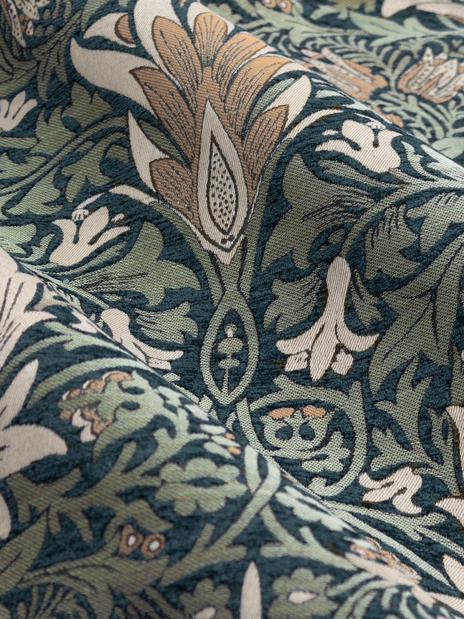 Morris & Co Snakeshead jacquard chenille pencil pleat curtain 117x137cm (British brand)