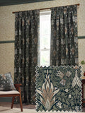 Morris & Co Snakeshead jacquard chenille pencil pleat curtain 117x137cm (British brand)
