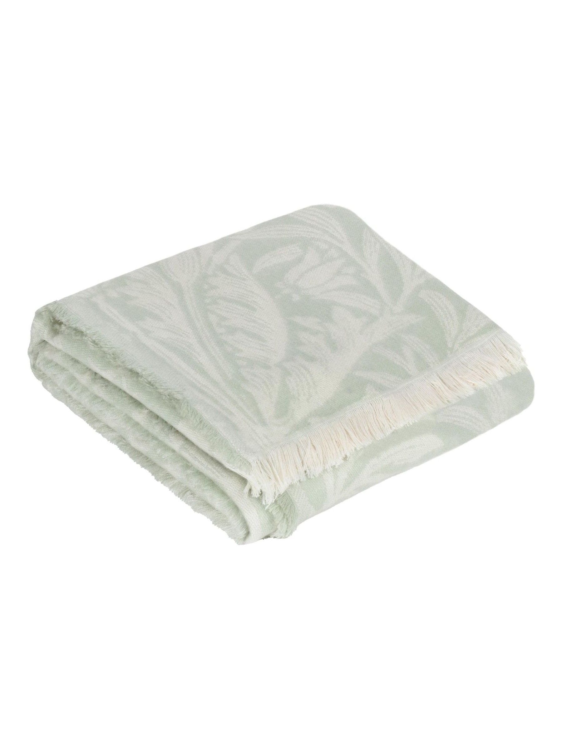 Morris & Co acorn tonal woven faux fur throw 170x130cm (British brand)