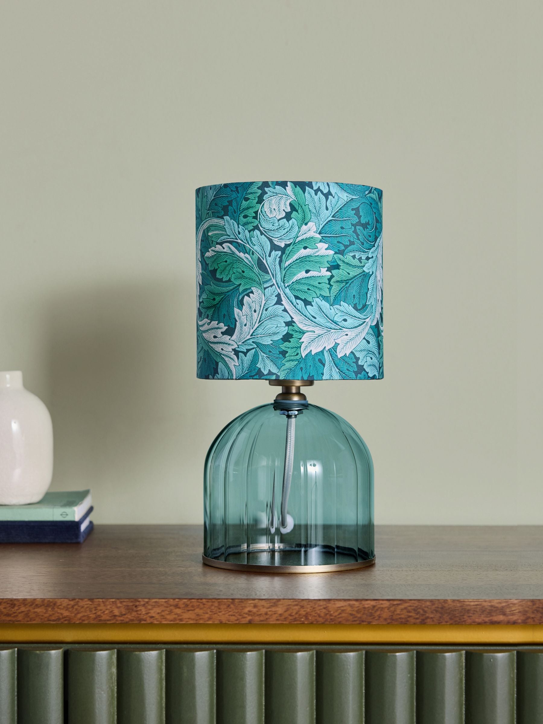 Clarke & Clarke Green Acanthus Dalby Table Lamp
