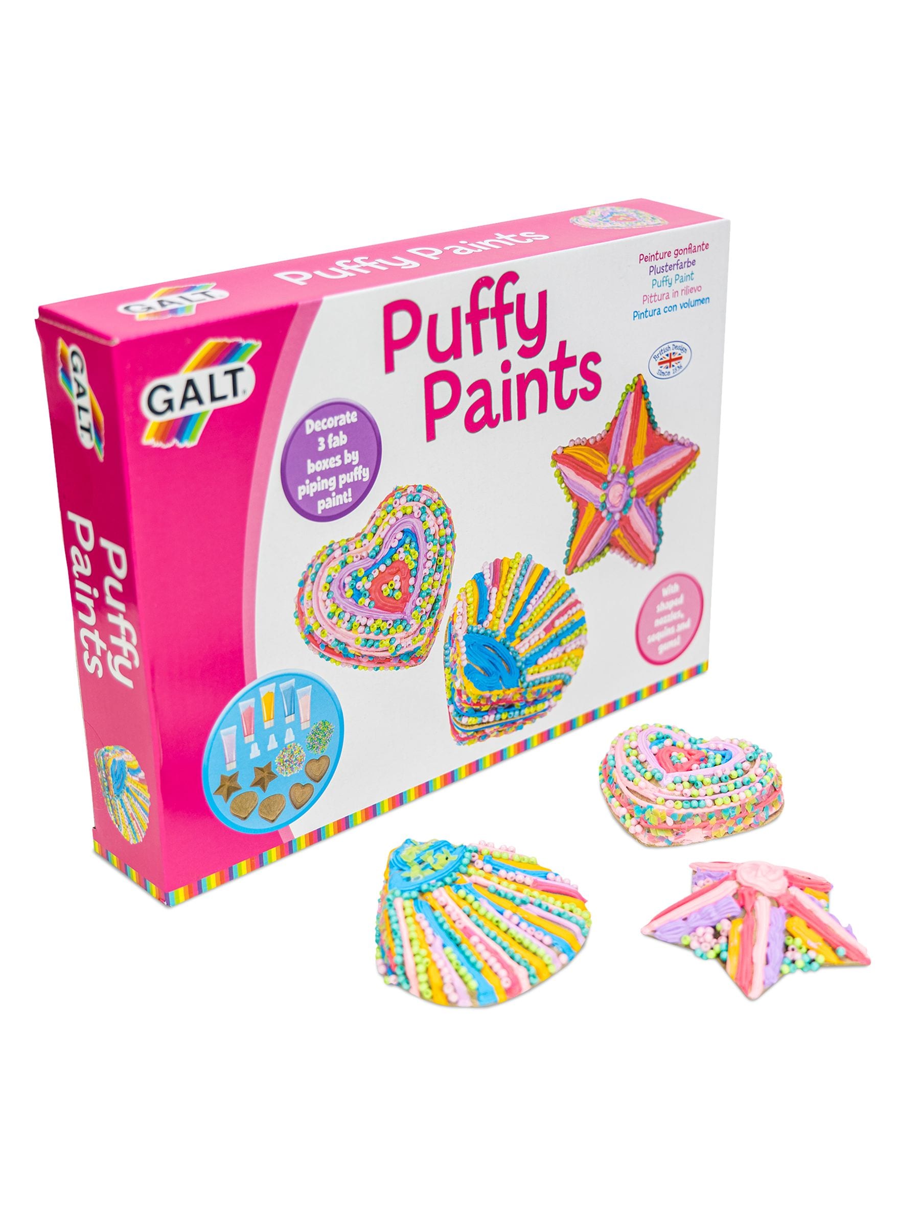 Galt Puffy Paints craft set with beads and nozzles (British brand)