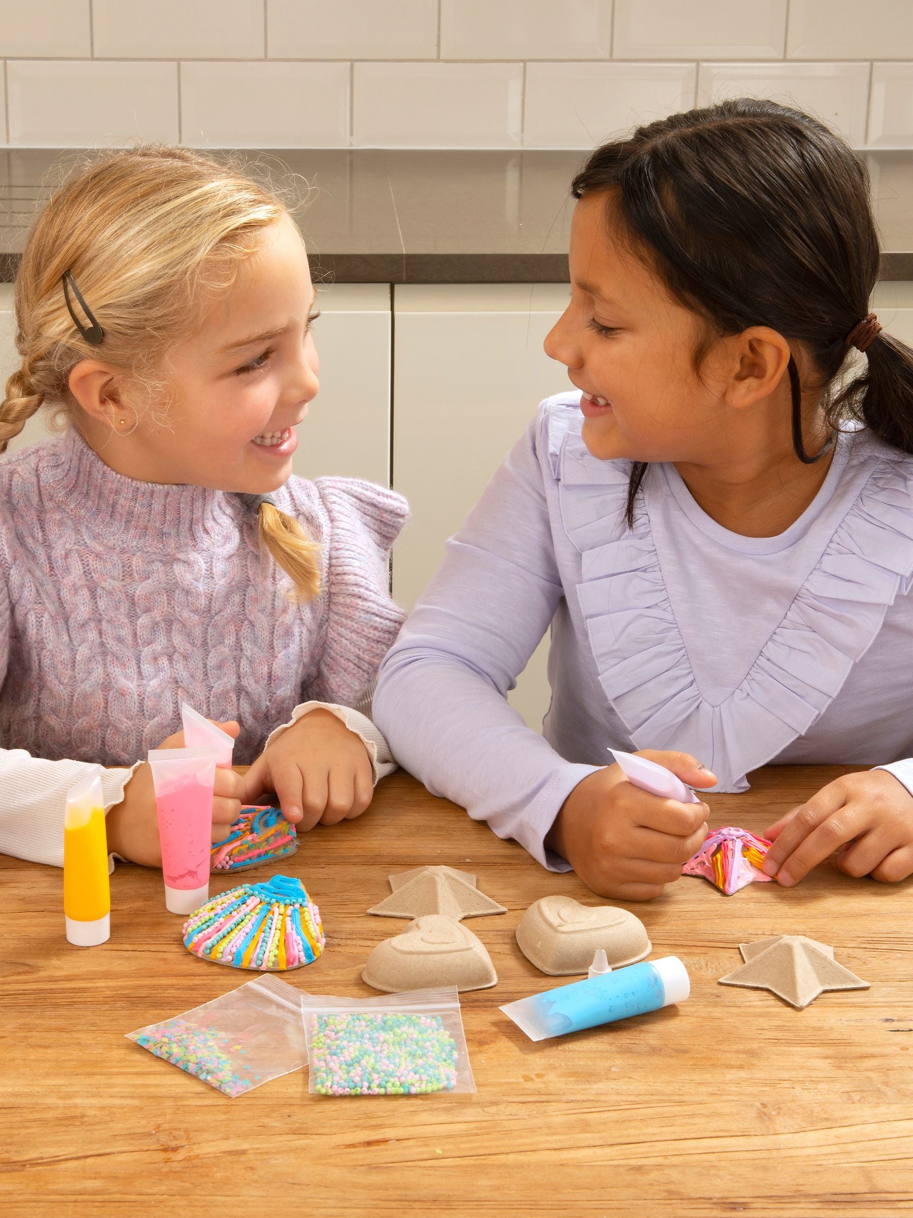 Galt Puffy Paints craft set with beads and nozzles (British brand)