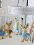 Peter Rabbit cot musical mobile with Beatrix Potter characters (British brand)