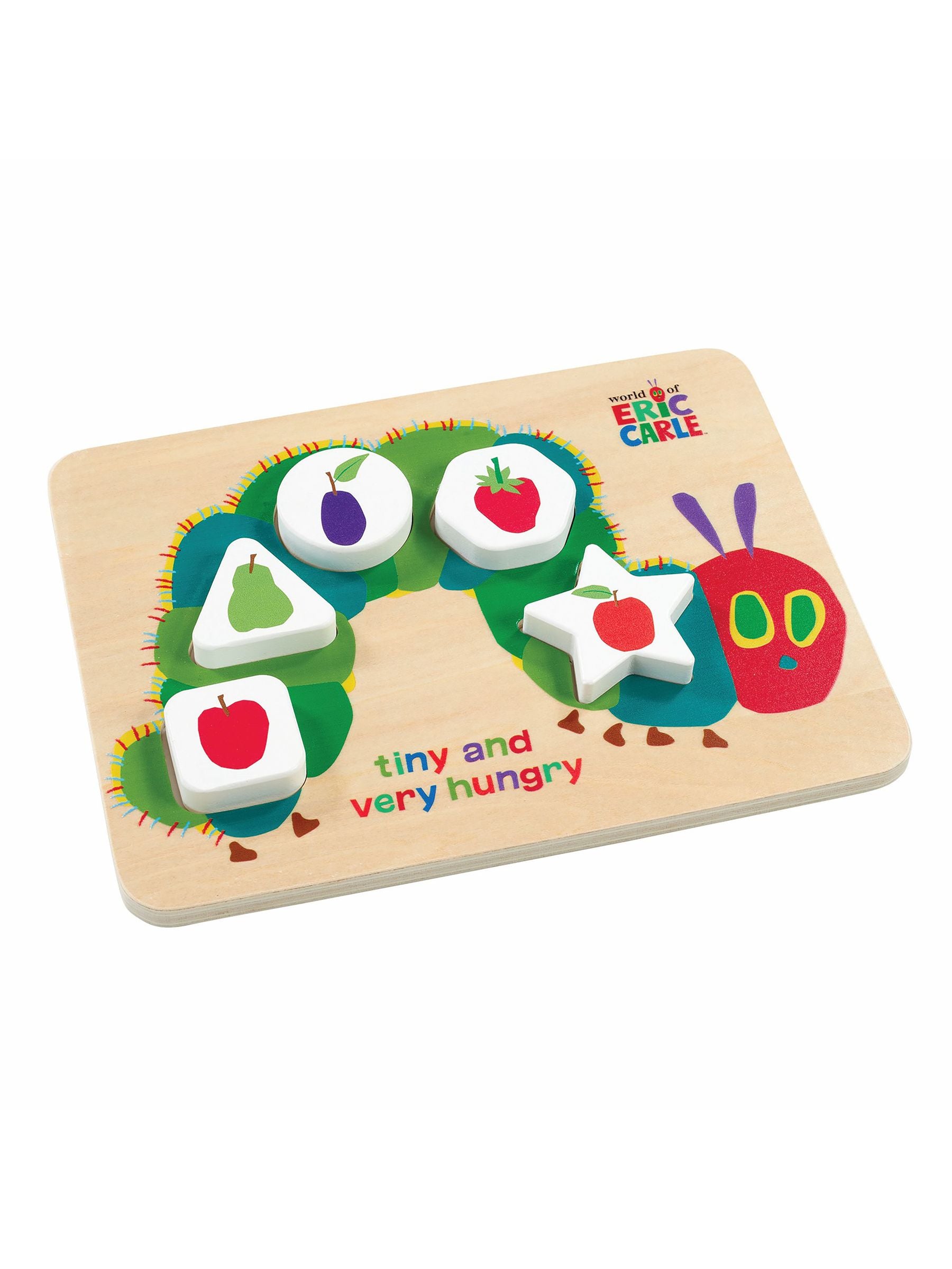 Rainbow Designs Very Hungry Caterpillar tiny wooden shape puzzle - British product