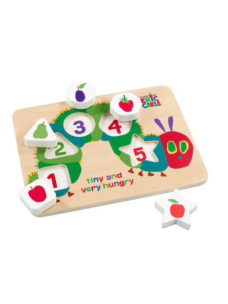 Rainbow Designs Very Hungry Caterpillar tiny wooden shape puzzle - British product