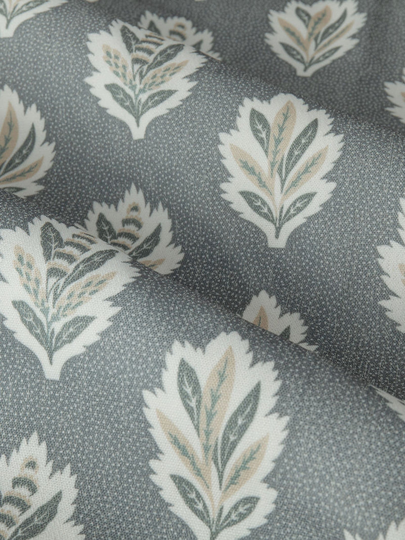 Sanderson curtains Delph Blue Sessile Leaf printed 117x137cm, UK version