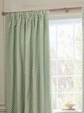 Sanderson Sage Hutton woven jacquard pencil pleat curtain, imported from the UK