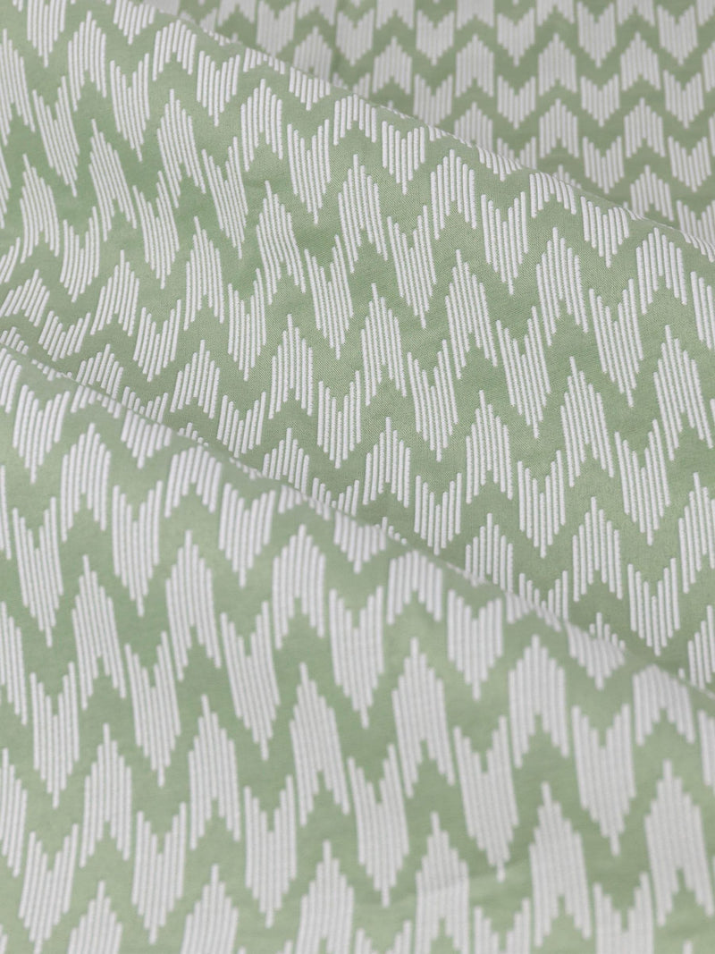 Sanderson Sage Hutton woven jacquard pencil pleat curtain, imported from the UK