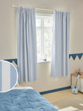 Blue Stripe Pencil Pleat Blackout Curtains