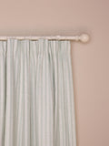 Blackout curtains sage stripe pencil pleat, imported from the UK