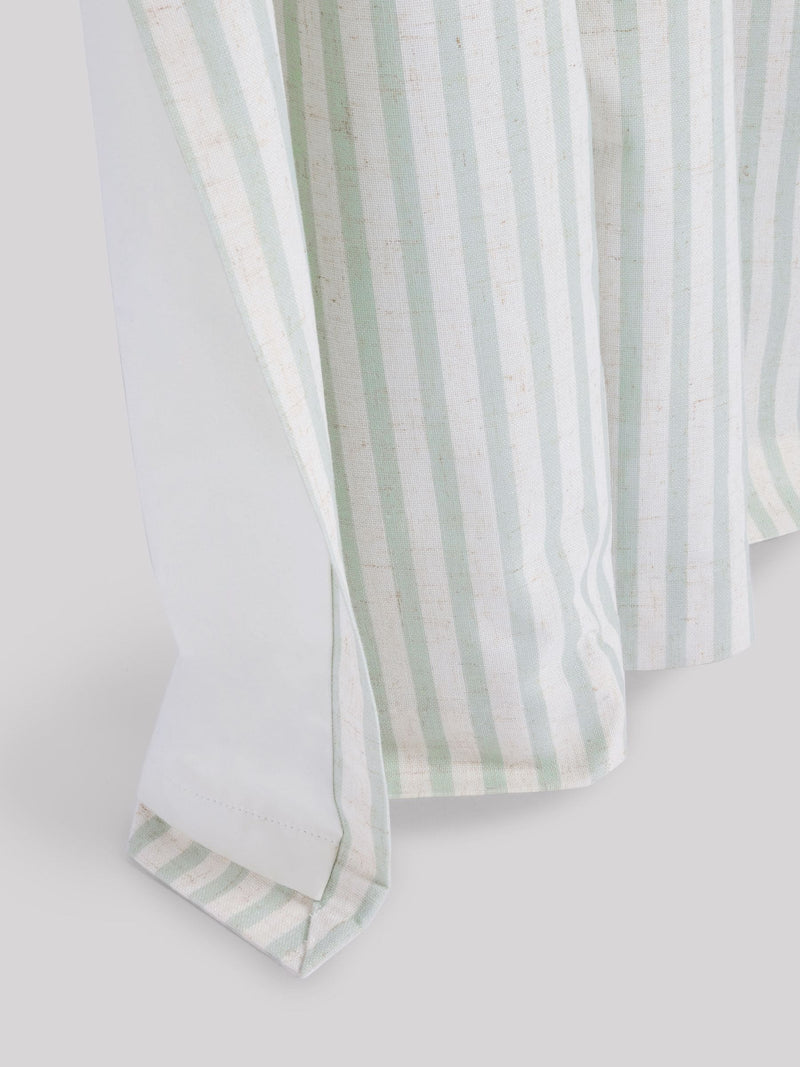 Blackout curtains sage stripe pencil pleat, imported from the UK