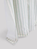Blackout curtains sage stripe pencil pleat, imported from the UK