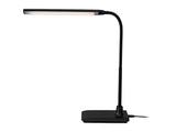 Black LED desk lamp with flexible arm, 32.5cm - British product