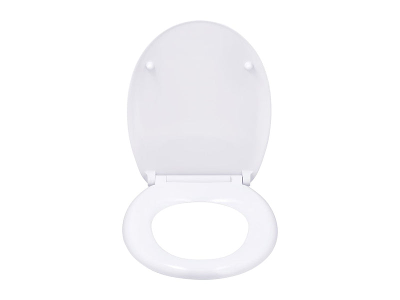 Patterned toilet seat with soft close mechanism (British brand)