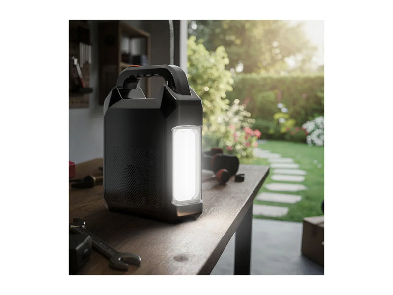 Multifunction solar station with LED light, radio and power bank - British product