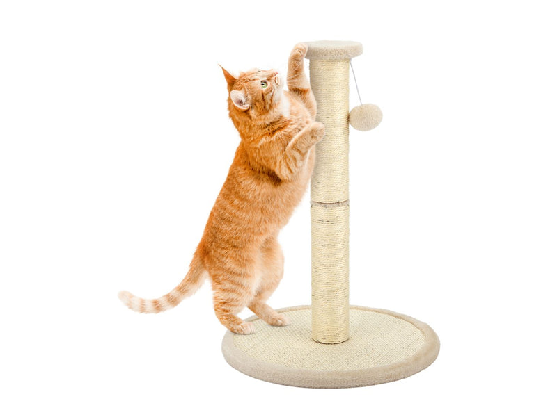 Classic cat scratching post with sisal and play ball, 54cm (British brand)