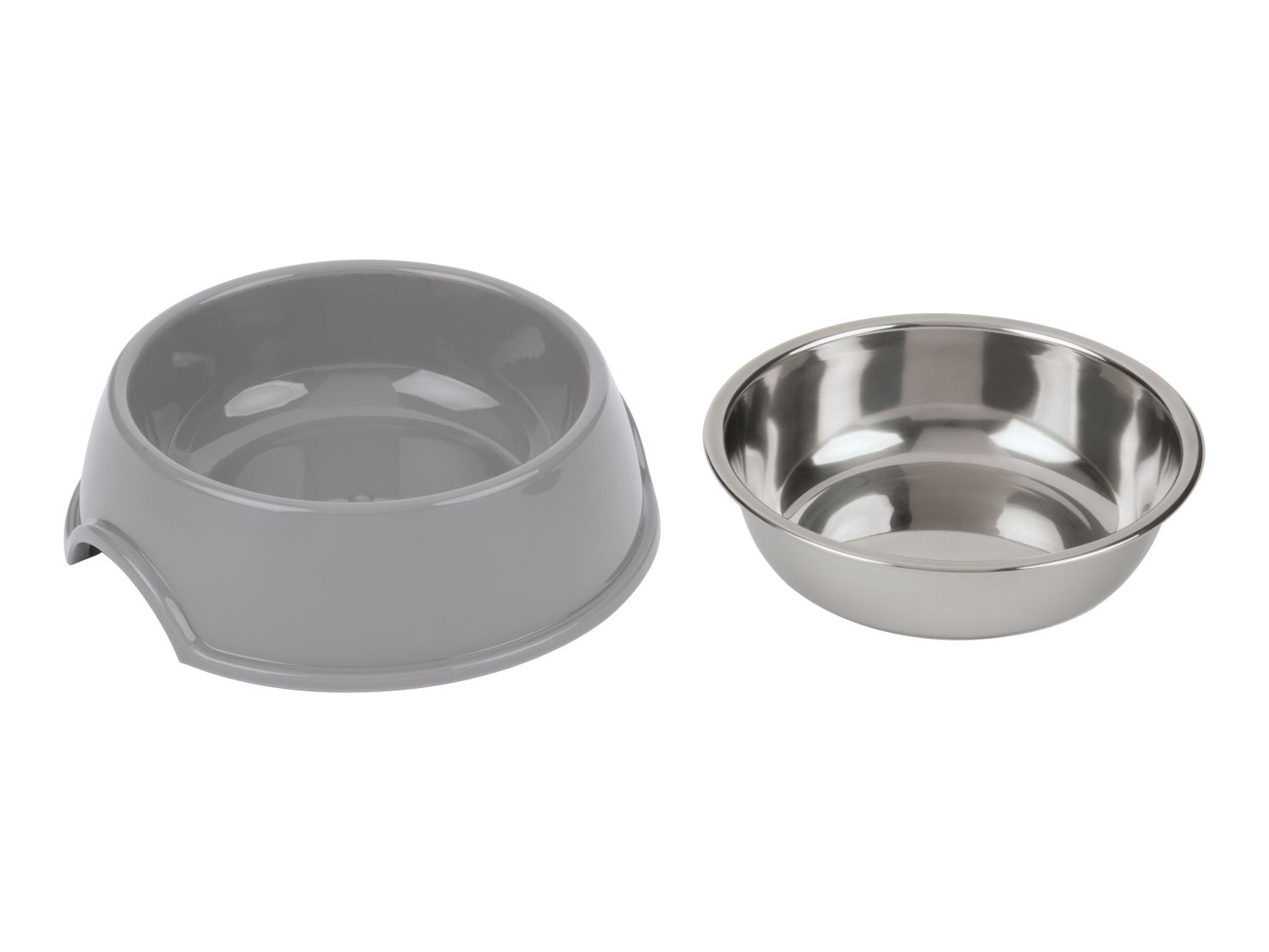 Pet bowl set two stainless steel bowls 200ml - British product