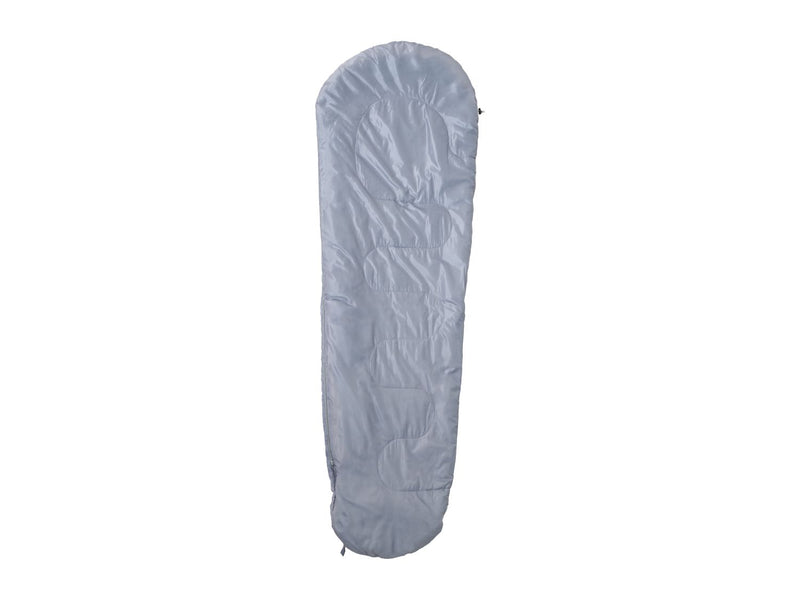 Mummy shape sleeping bag with 2-way zip, imported from the UK