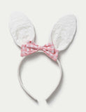 Easter gingham bow bunny ears hair accessory - British product