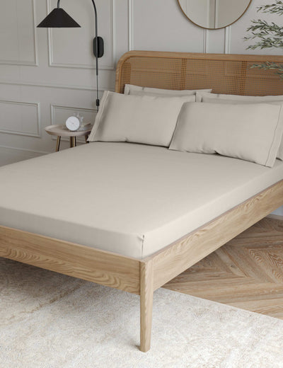 M&S Egyptian Cotton 230 Thread Count Extra Deep Fitted Sheet- Buy online at McGrocer