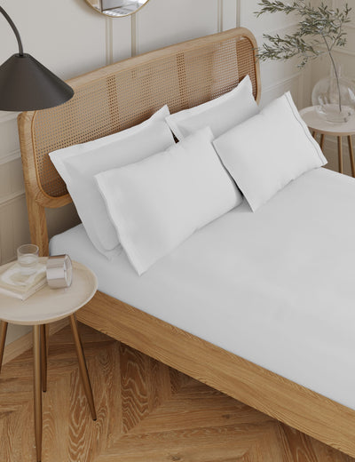 M&S Egyptian Cotton 230 Thread Count Fitted Sheet for 25cm Deep Mattresses- Buy online at McGrocer