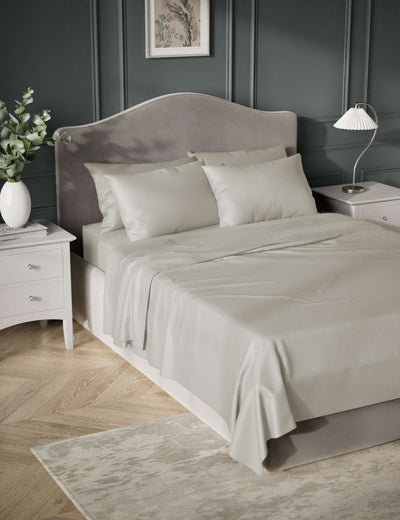 Literie drap plat en satin de coton égyptien M&S 400 fils au pouce - Achetez en ligne sur McGrocer