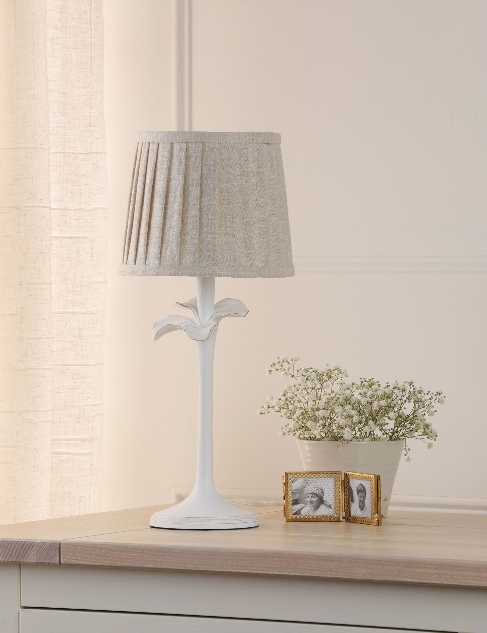 Laura Ashley Eleni Floral Pleated table lamp, imported from the UK