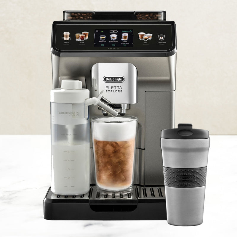 De'Longhi Eletta Explore Hot & Cold Bean to Cup Coffee Machine - British product