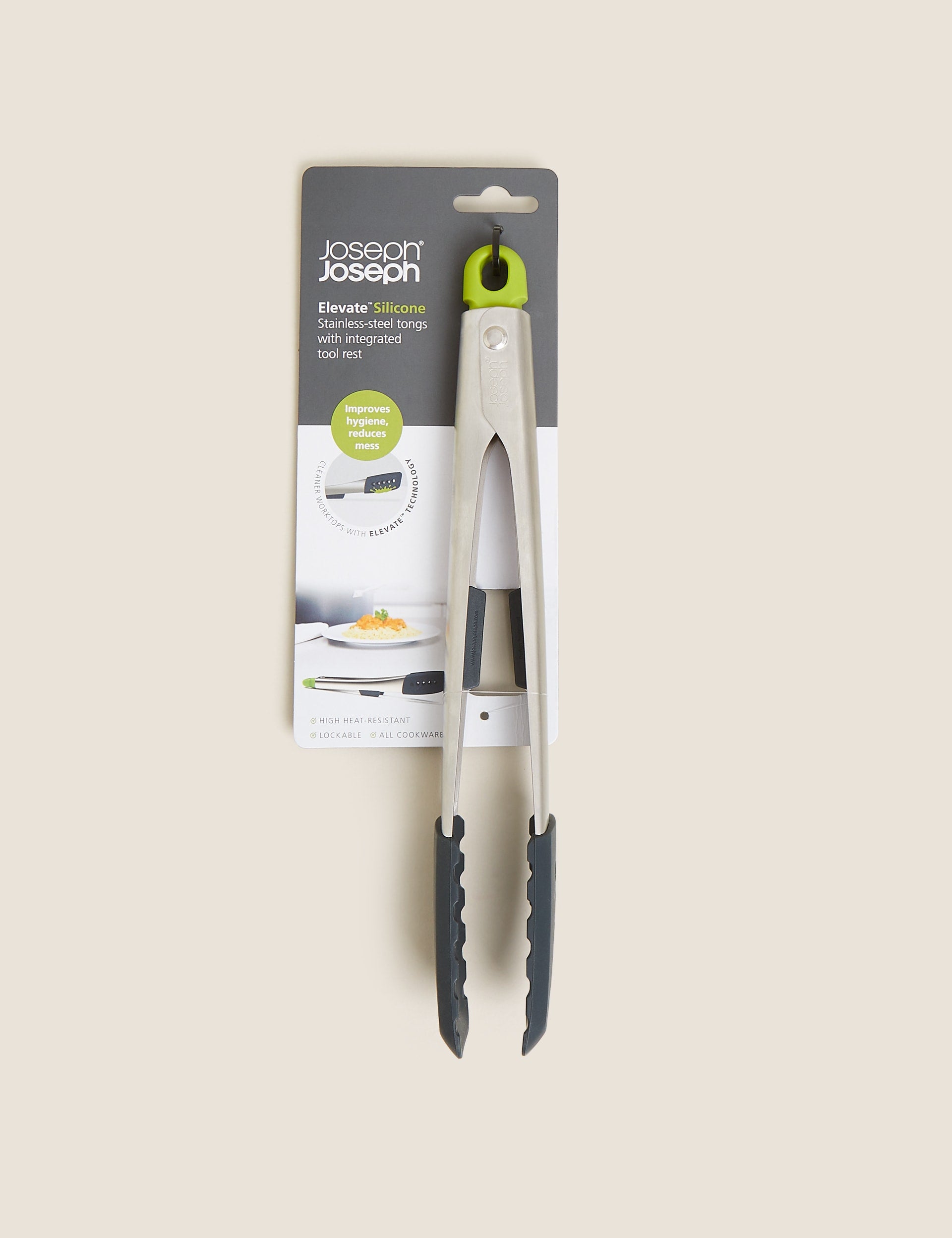 Joseph Joseph Elevate silicone steel tongs - British product