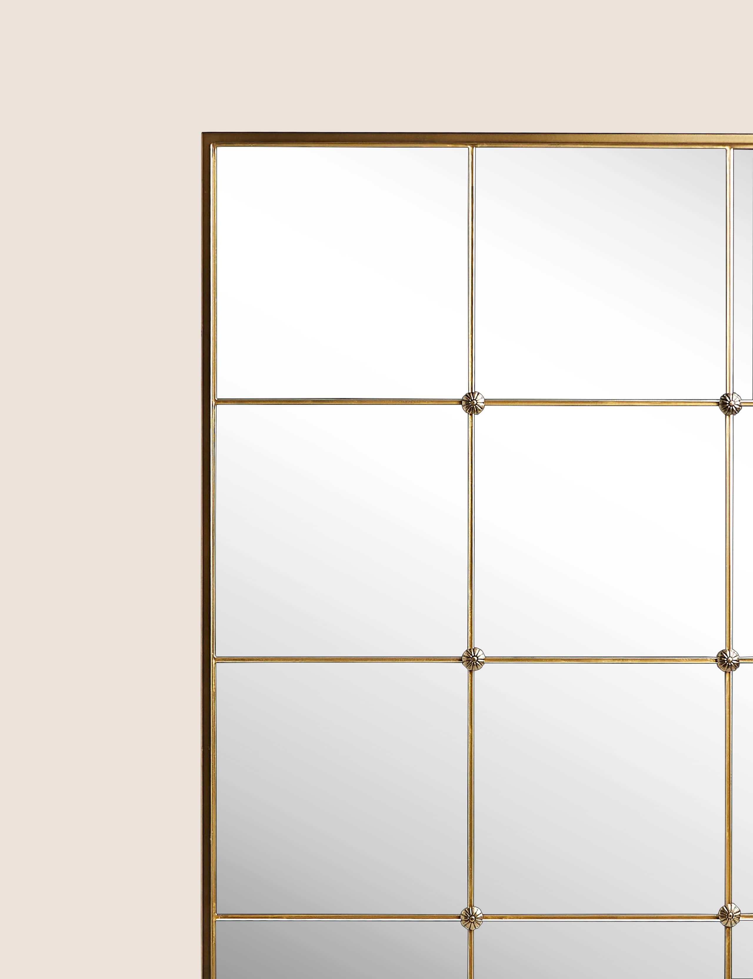 Eliza large window mirror with metal frame - British product