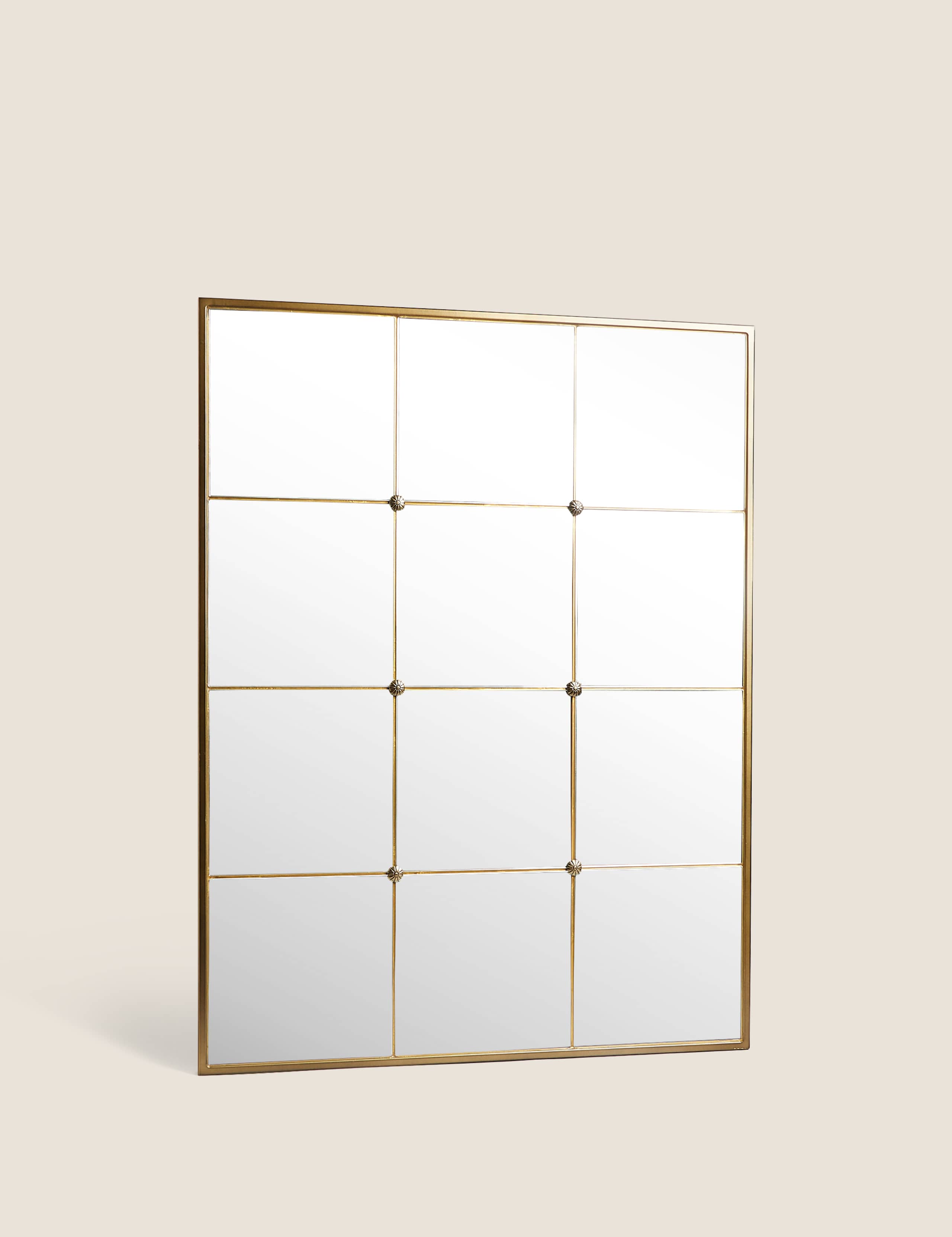 Eliza large window mirror with metal frame - British product