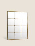 Eliza large window mirror with metal frame - British product