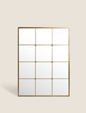 Eliza large window mirror with metal frame - British product
