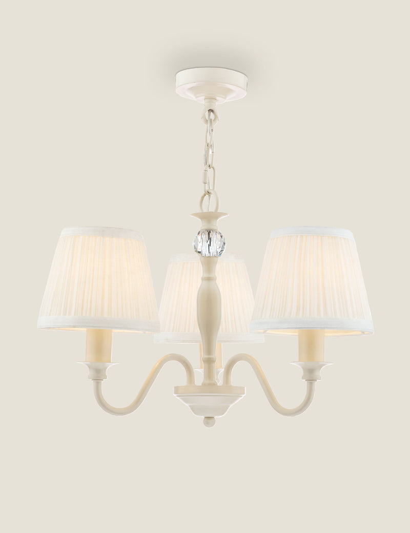 Laura Ashley Ellis pendant light 30cm with fabric shades, UK version