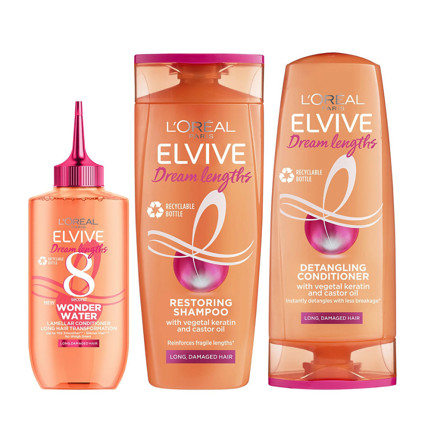 L'Oreal Elvive Dream Lengths Shampoo, Conditioner & Treatment Bundle