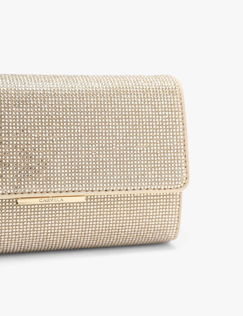 Carvela Clutch Bag mit verzierten Kettenriemen, importiert aus Großbritannien