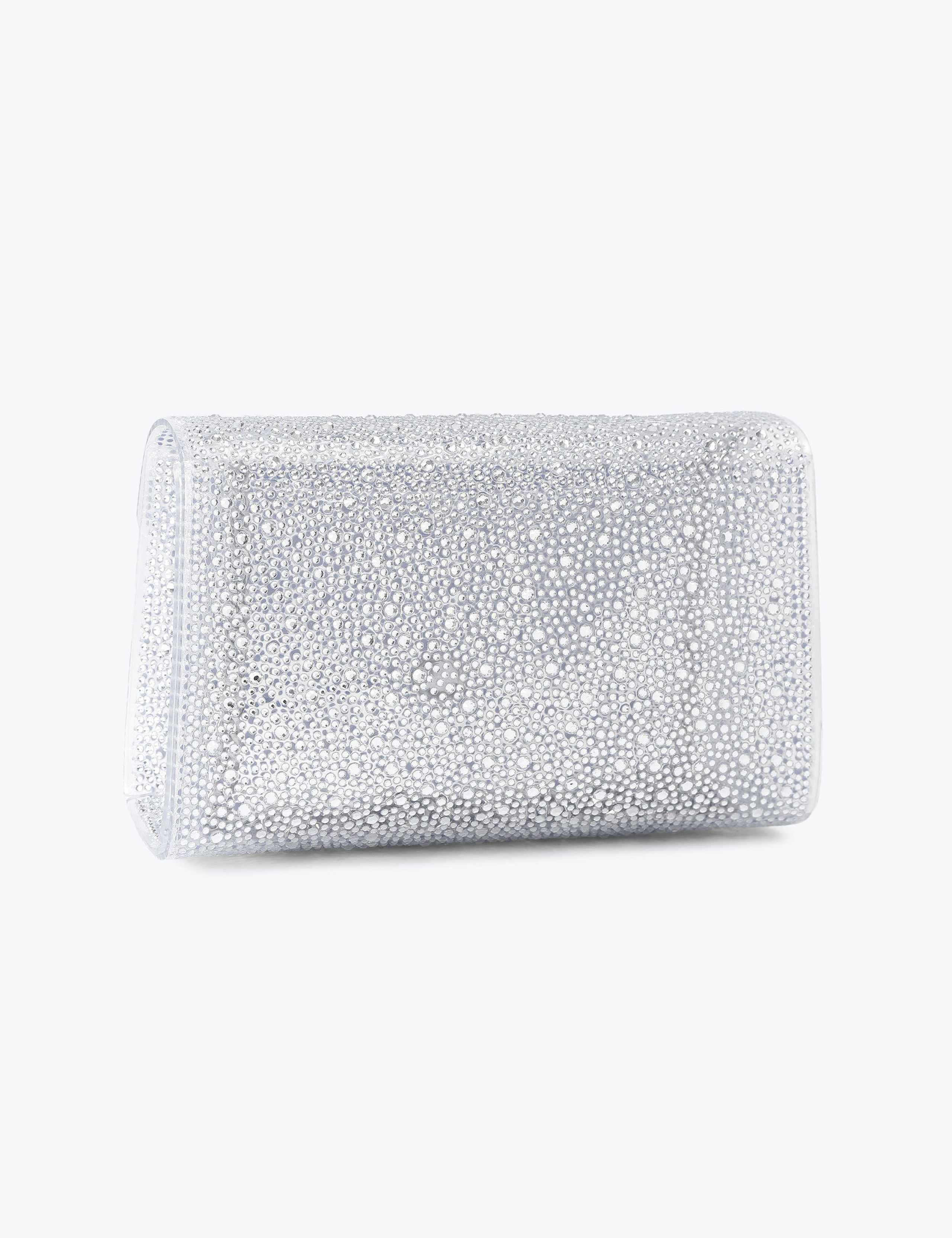Carvela embellished chain strap clutch bag, imported from the UK