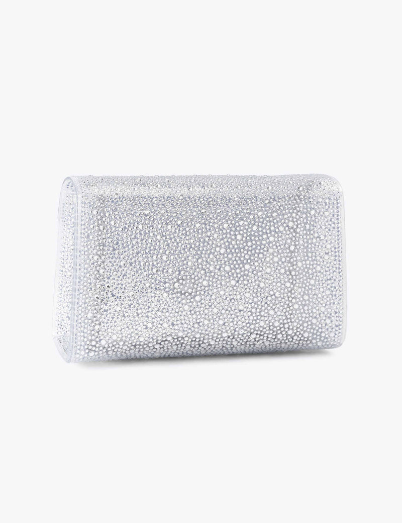 Carvela embellished chain strap clutch bag, imported from the UK