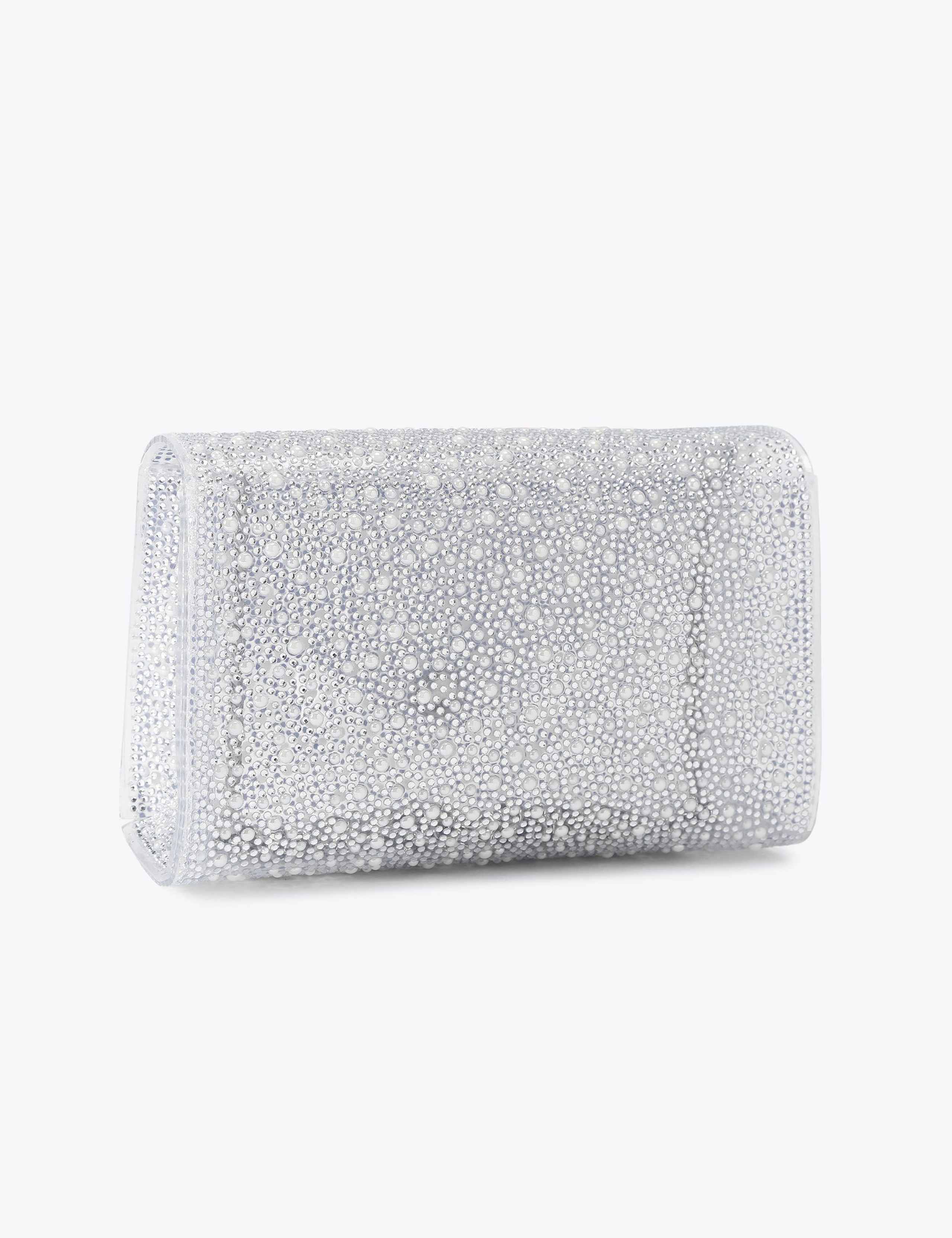 Carvela embellished chain strap clutch bag, imported from the UK